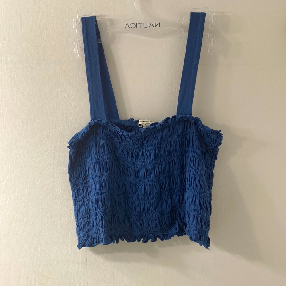 Blue American Eagle crop top. Really cute for in the Summer.